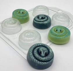 Изображение Форма пластиковая Змея спираль МИНИ (4 ячейки)